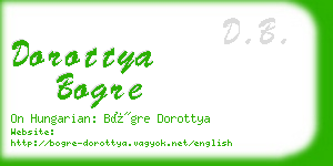 dorottya bogre business card